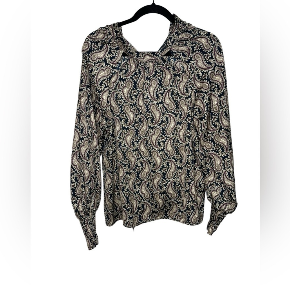 Banana Republic Women’s Long Sleeve Paisley Blouse Size Medium